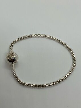 Thomas Sabo 925 Sterling Silver Wheel Of Karma Ball Clasp Charm Bracelet | 6.5”